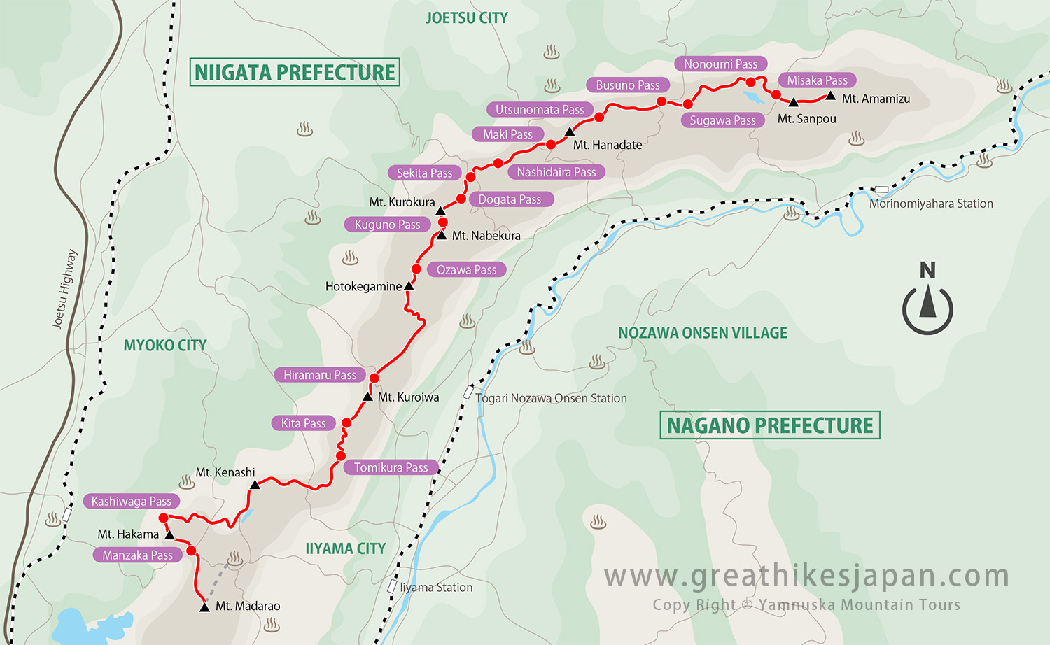 Shinetsu Trail Map
